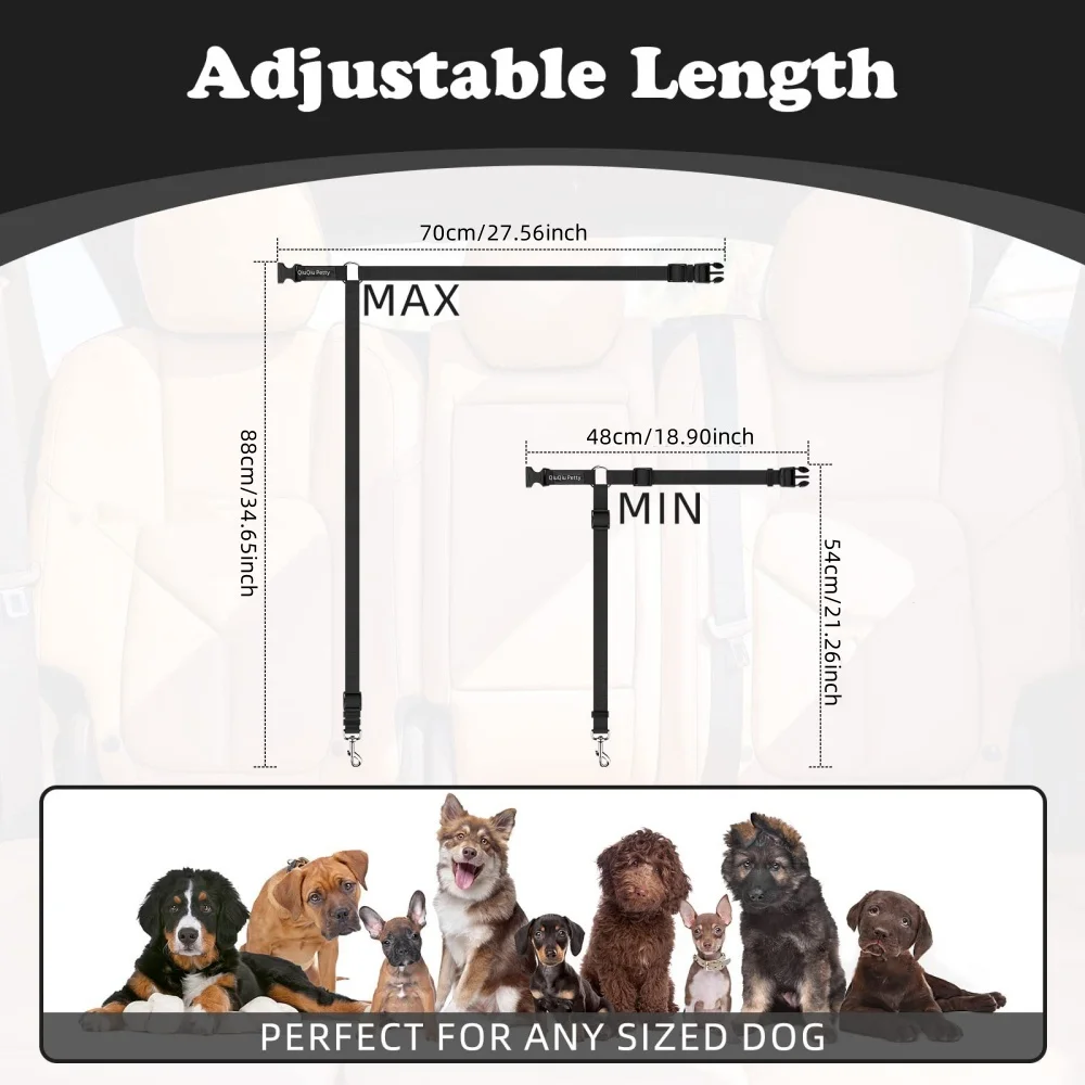 Solid Color Two-in-one Pet Car Seat Belt Nylon Lead Leash Backseat Safety Belt Adjustable Dogs Harness Collar Pet Accessories view 3