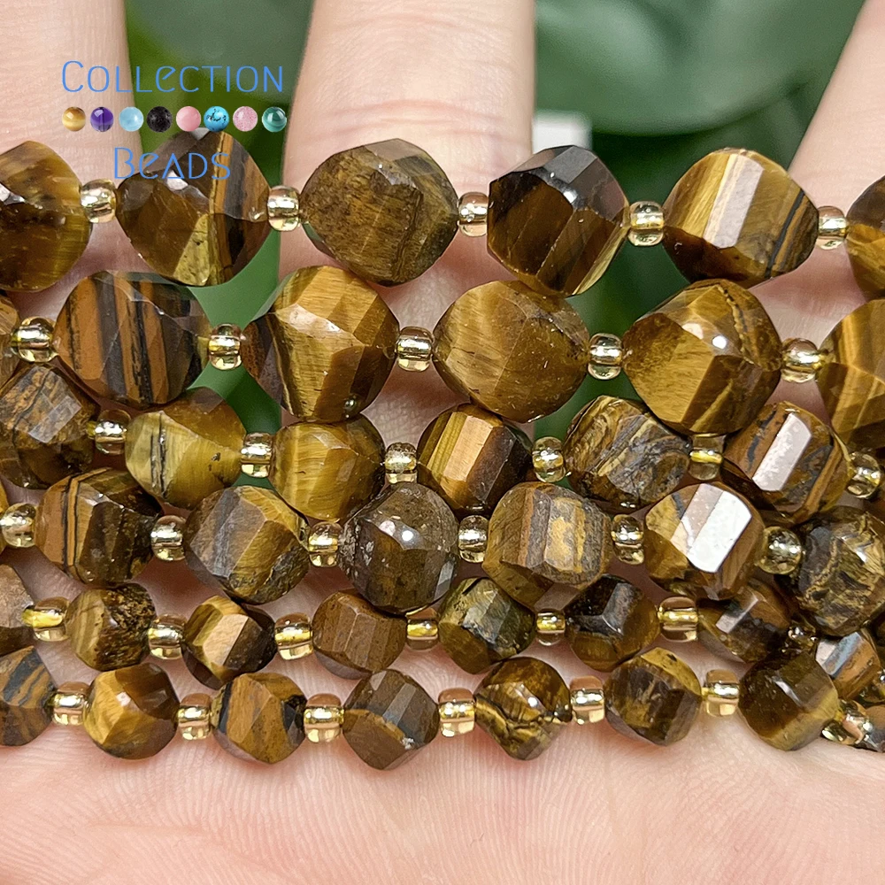6 8 10mm Natural Faceted Yellow Tiger Eye Stone Round Beads Loose Beads for Jewelry Making Diy Beading Accessory