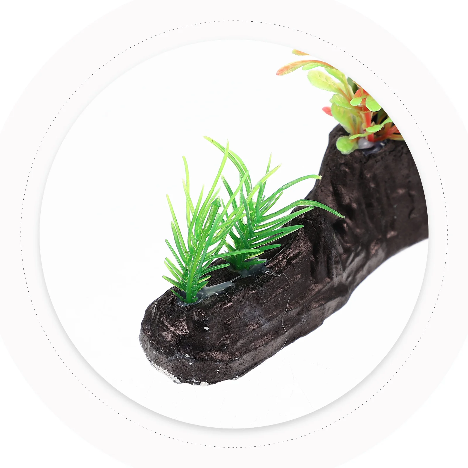 

Reptile Terrarium Decor Resin Base Simulation Plant Realistic Green Plant for Reptile Tank Landscape Simulation Landscape Prop