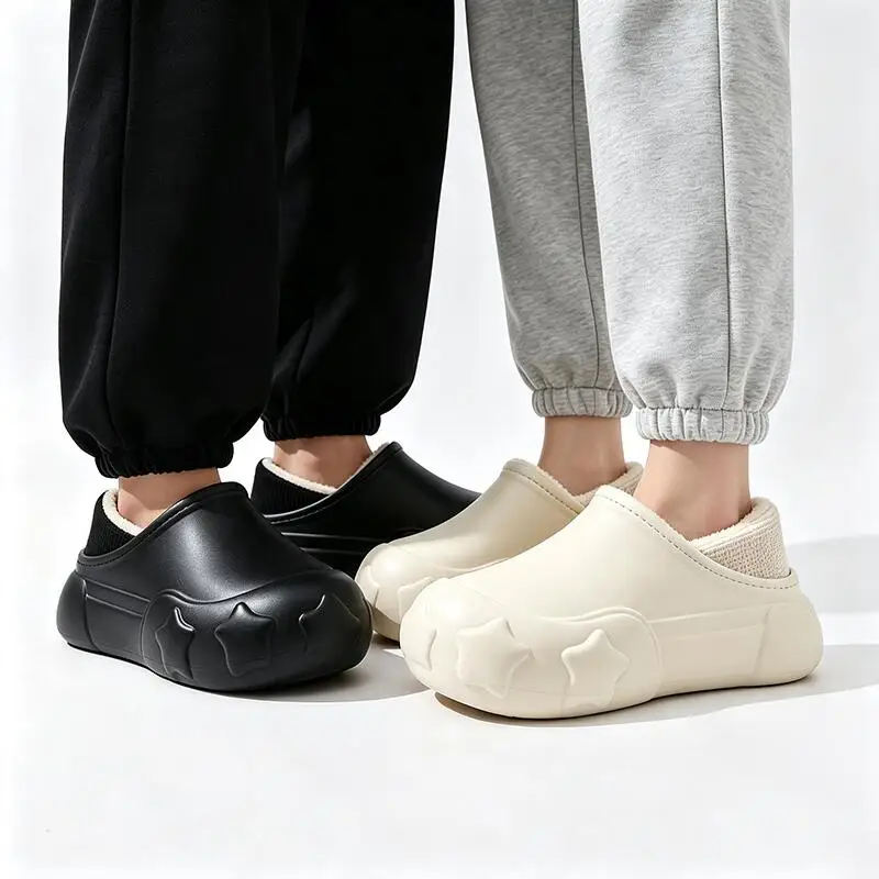 Lightweight Waterproof EVA Warm Plush Sports Shoes Men Winter 2026 Designer Star Platform Casual Sneakers Couple Cotton Shoes