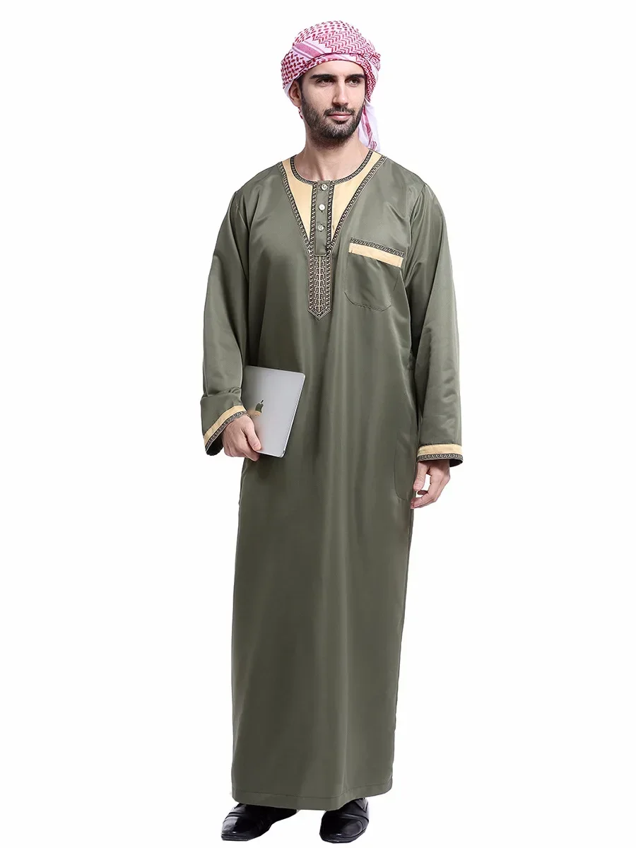 Abaya-batas musulmanas para hombre, ropa de Arabia Saudita, Dubái, ocio al aire libre, una sola ropa, S-3XL musulmán de Turquía y Marruecos