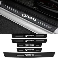 Car Trunk Bumper Sticker Door Sill Threshold Protector Pad For Ford F150 Logo 2023 Carbon Fiber Door Pedal Anti-Scratch Cover
