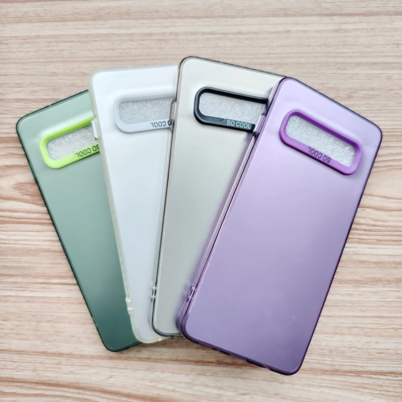 Para Samsung Galaxy S10 funda Galaxy S10 + funda de teléfono Samsung S10 Plus funda s10 + s10plus s10 funda mate de piel Aurora metálica