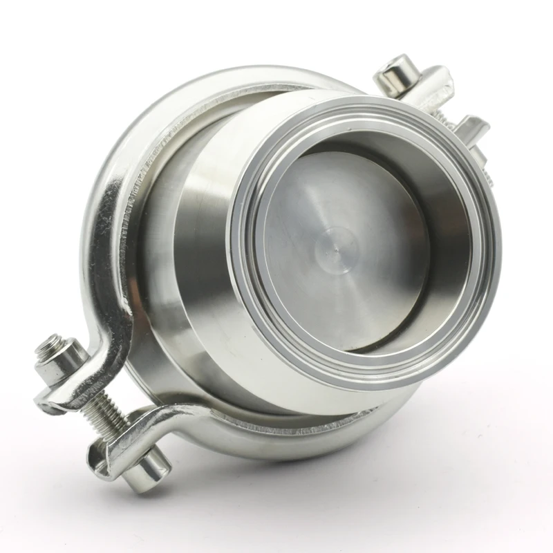 Suitable For 19-102mm Sanitary Grade 304/316 Stainless Steel Three Clamp Outer Diameter 55.5-119mm Vertical Check Valve 1.5 \
