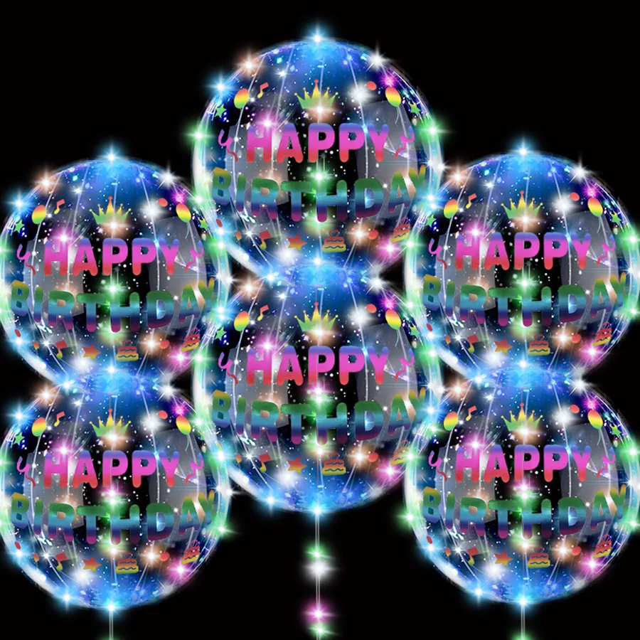 

Воздушный шар Бобо со светодиодной подсветкой (кроме внутренней мощности), набор, наклейки на день рождения, подходящие для рождественских, дня рождения, юбилеев