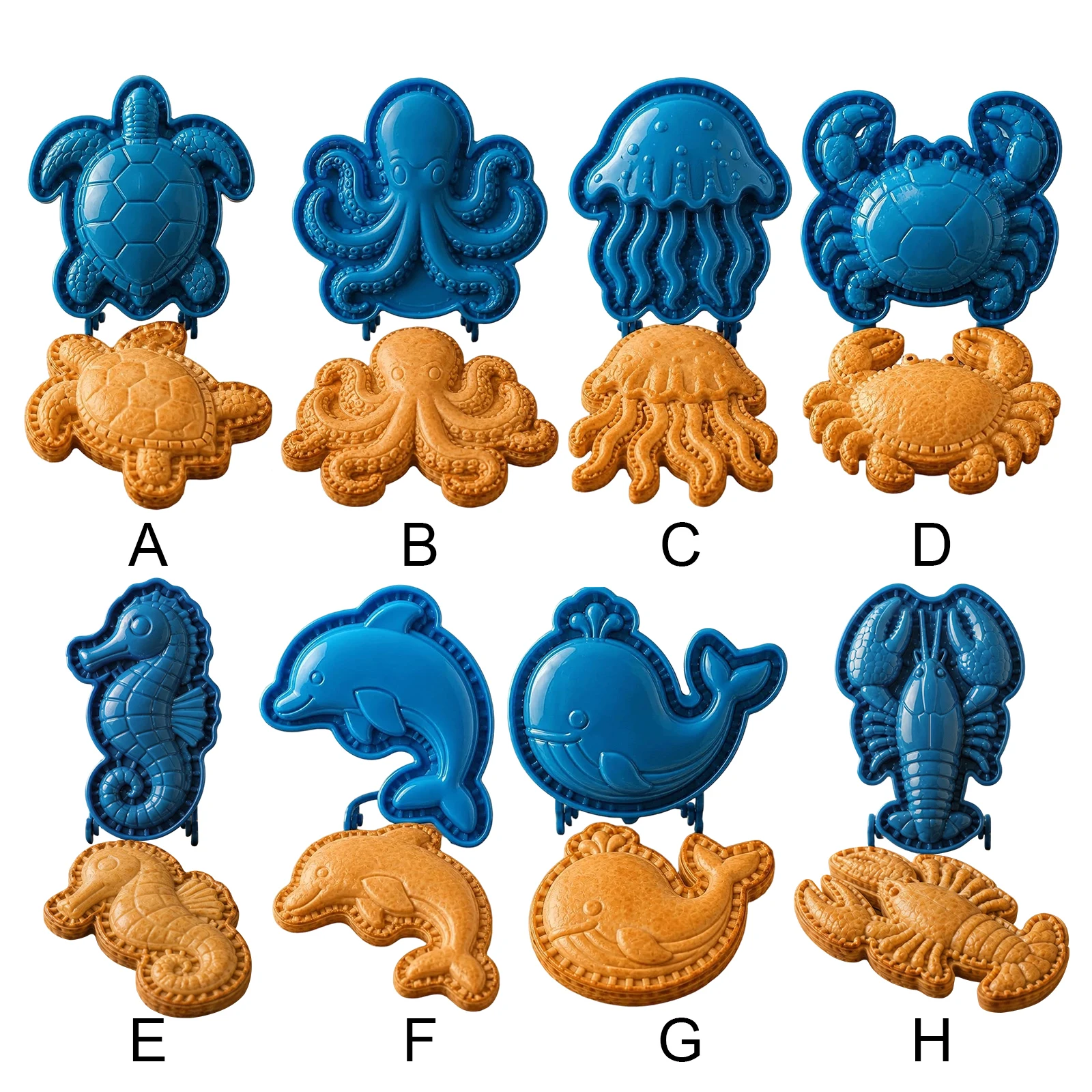 Turtle Crab Lobster Whale Hand Pie Maker Ocean Hinged Pie Crust Cutter Pastry Press Mould for Parties Events