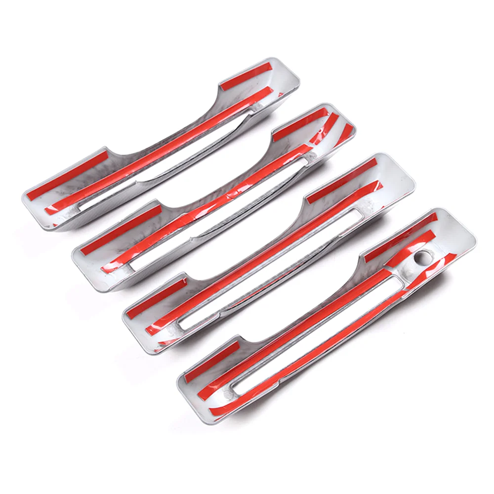 Door Handle Housings For Ford 2022 Maverick Protective Frame Decorative Trim abs Carbon fiber pattern
