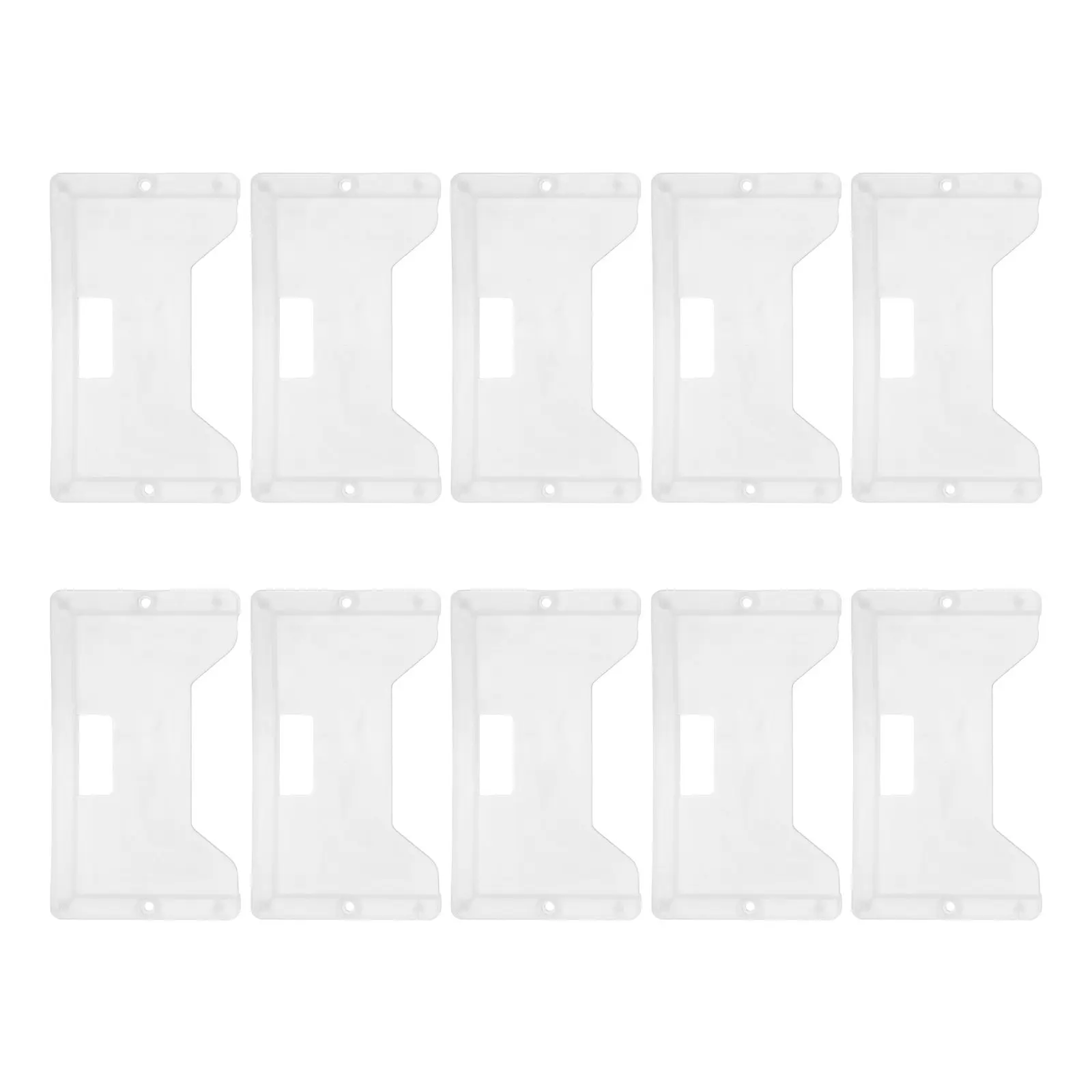 10Pcs Clear Plastic Hospital Bed Identification Card Holders Wall Mount Transparent Label Display Card Sleeve Patient Info Name