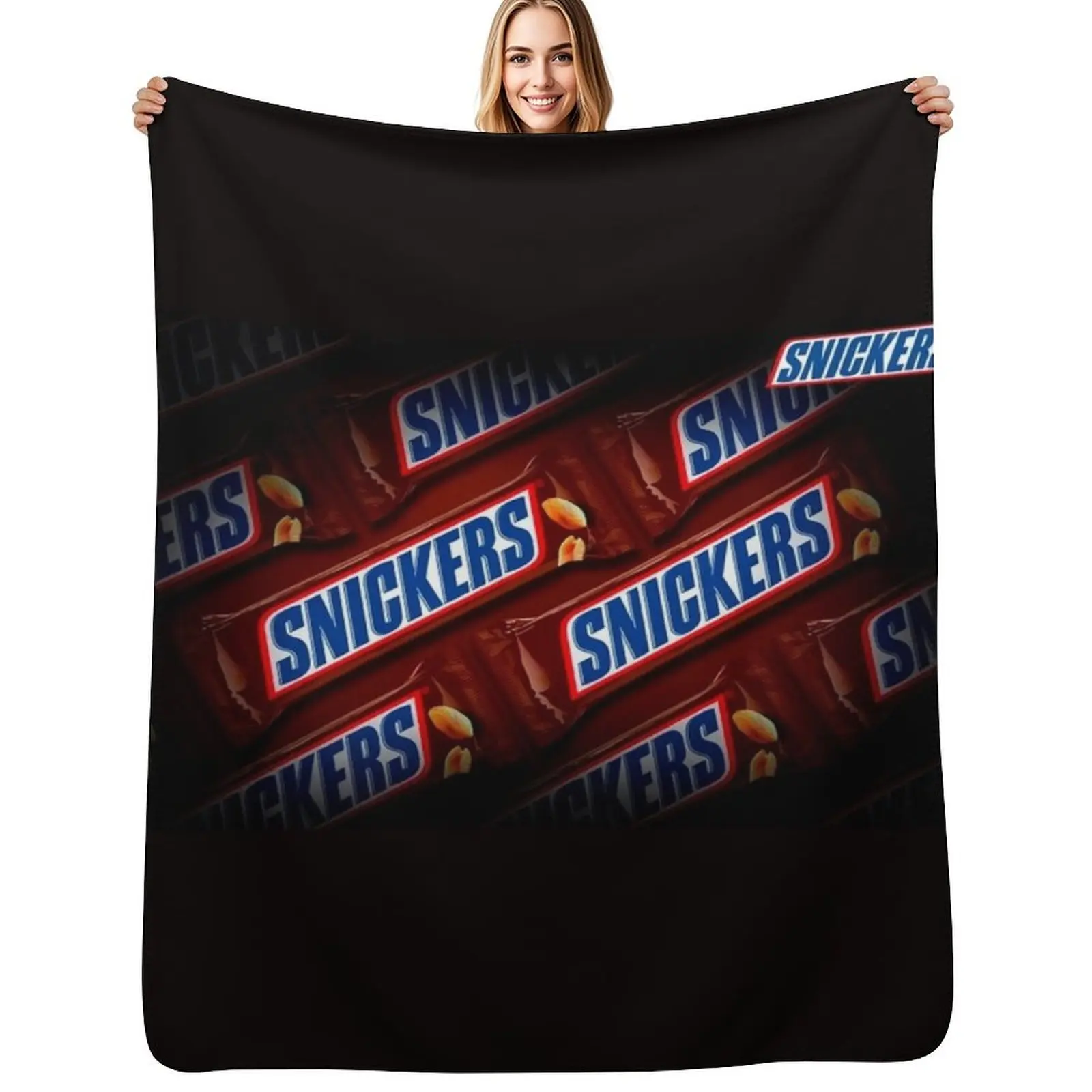 

SNICKERS Pattern Throw Blanket for winter Stuffeds Vintage Blanket