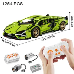 Technical 1:14 Racing Sport Car Model Building Blocks Bricks MOC City Vehicle Supercar Adult Toy For Boy Children Gift