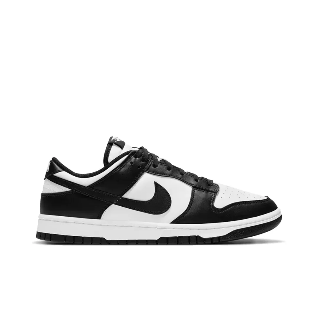 NIKE Original DUNK LOW Men's and women's same board shoes Non slip wear resistant casual shoes black and white color scheme