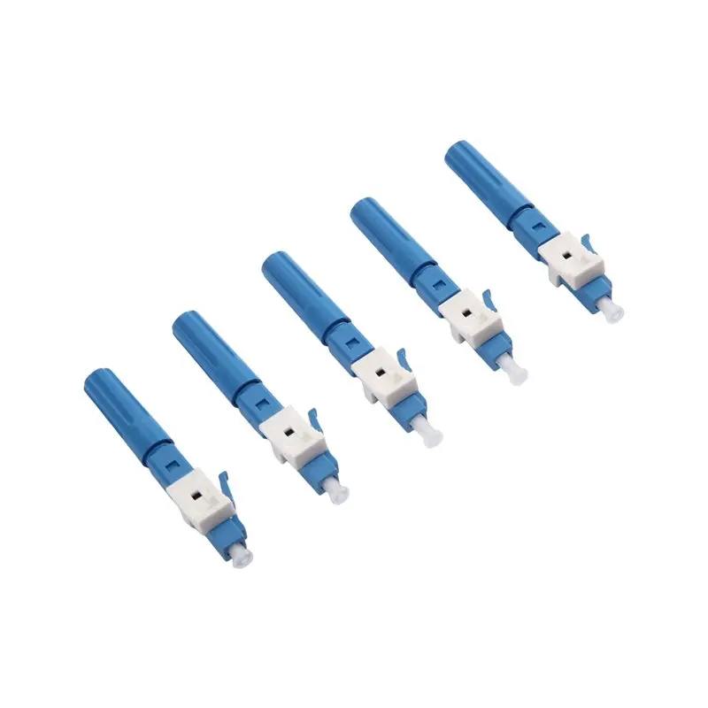 N36R-5Pcs LC UPC Fiber Optic Quick Connector, Single Mode Fiber Cable Quick Connector LC Fast Connectors Adapter, For CATV