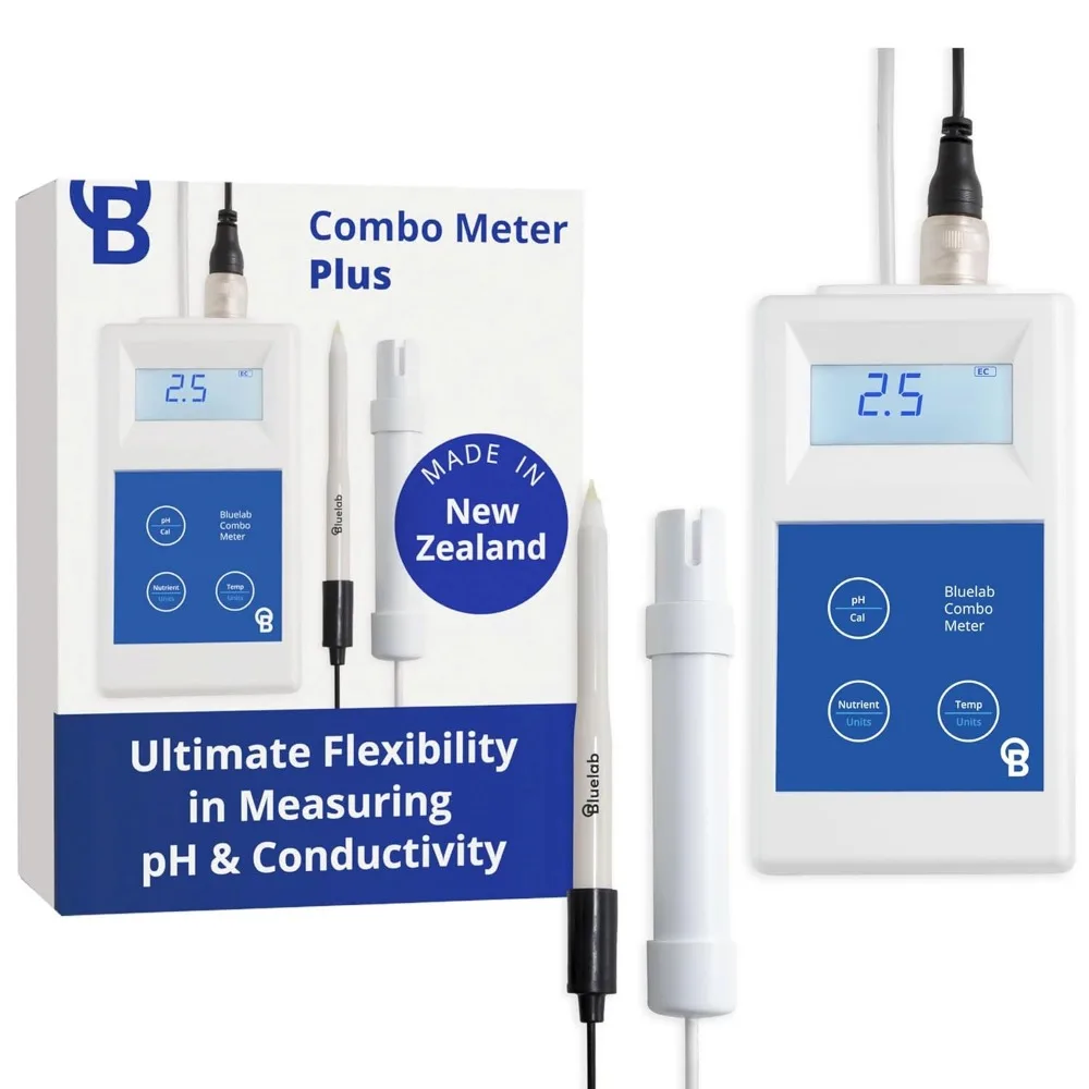 METCOMPLUS Combo Meter Plus for pH, Temperature, and Conductivity in Water and Soil with Easy Calibration