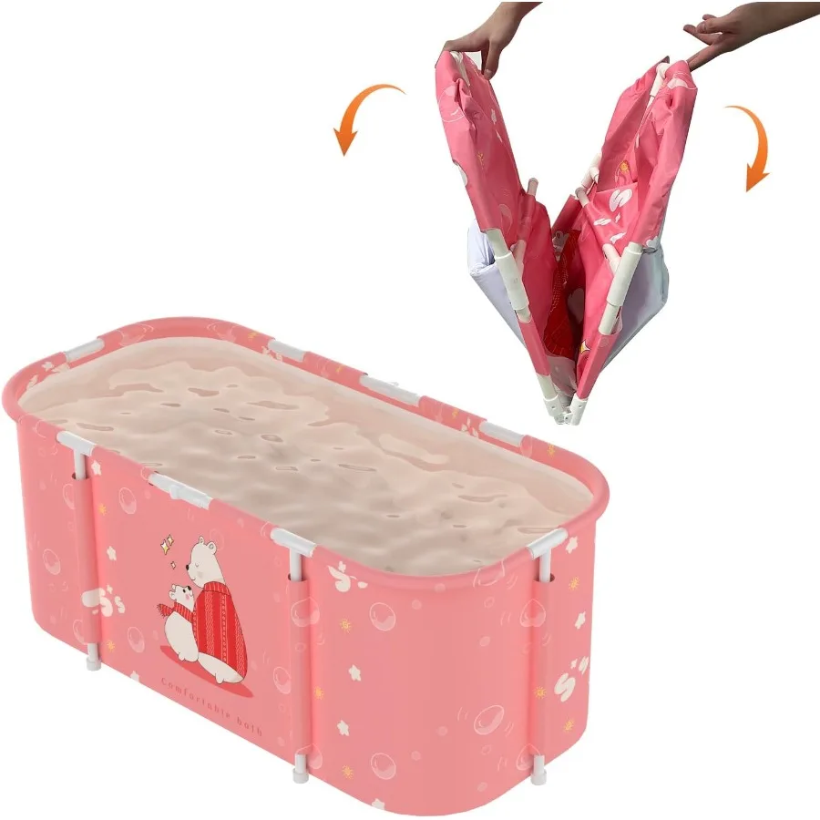 Bañera portátil para puesto de ducha, bañera de baño de remojo independiente plegable grande para adultos, baño familiar separado japonés