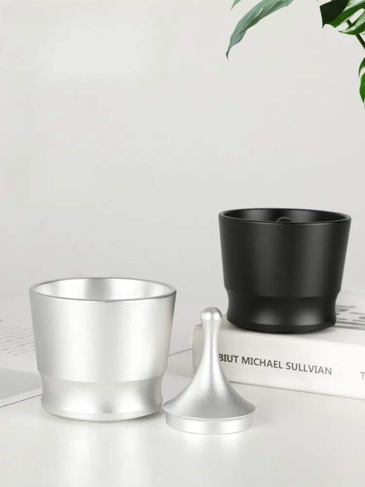 

1Pc, 51/58mm Universal Alloy Cloth Powder Cup, Coffee Aroma Cup, Grinder Powder Cup, Modern And Minimalist Design