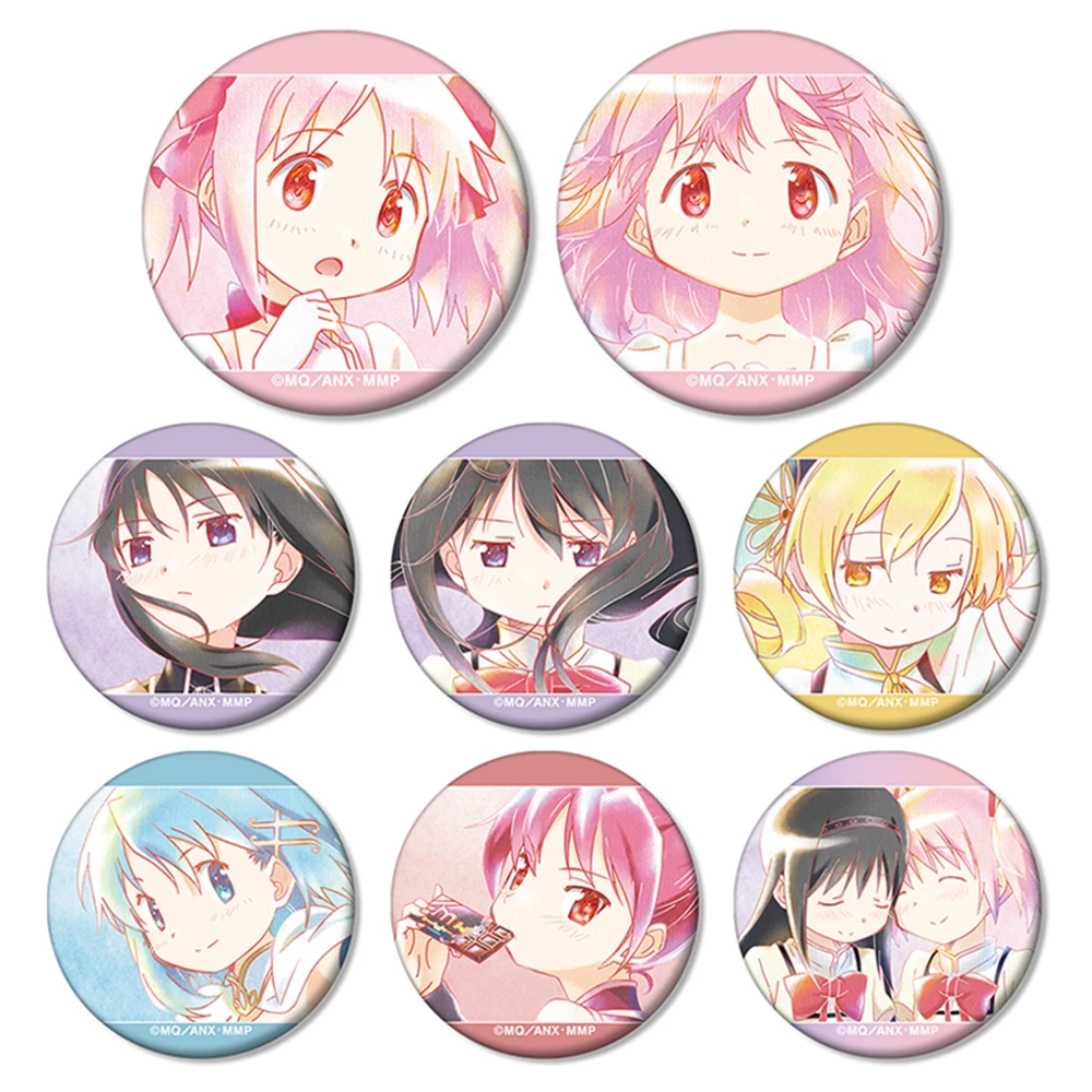 Game Anime Puella Magi Madoka Magica Kaname Madoka Akemi Homura Cosplay Costumes SPTE Tin plate Badge Accessories Pendant Gift
