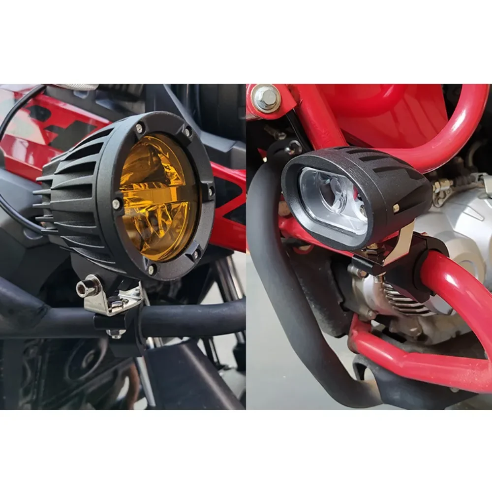 Soporte de lámpara para faro de motocicleta, accesorio de montaje ajustable de 19mm-26mm