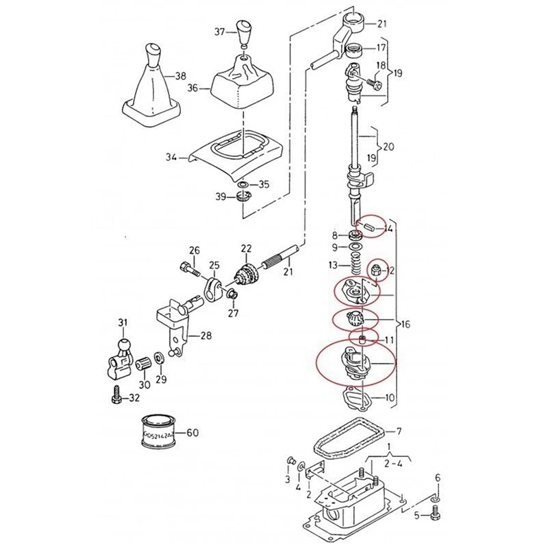 For SEAT Cordoba 6K1 6K2 6K5 Ibiza Mk2 Inca Toledo Mk1 Front Manual Transmission Gear Linkage Shift Lever Repair Kit