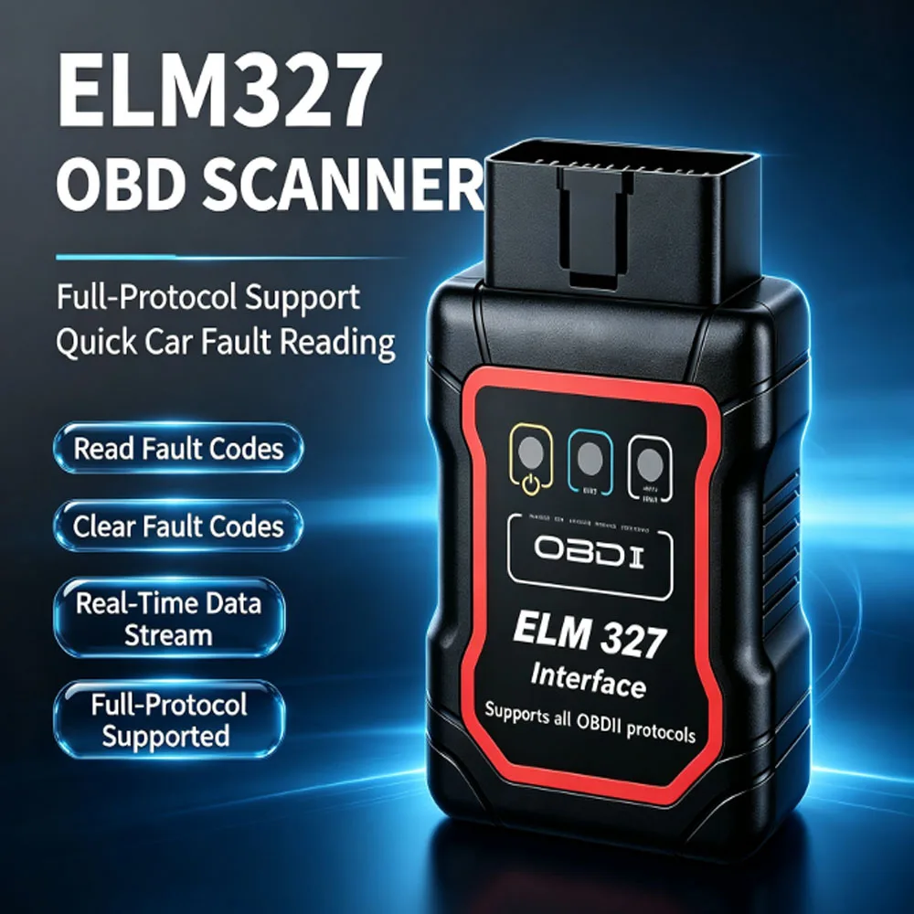 ELM327 OBD2 Scanner Smart Universal Car Diagnostic Tool Read Clear Engine Fault Code Reader for Android IOS Auto Vehicles