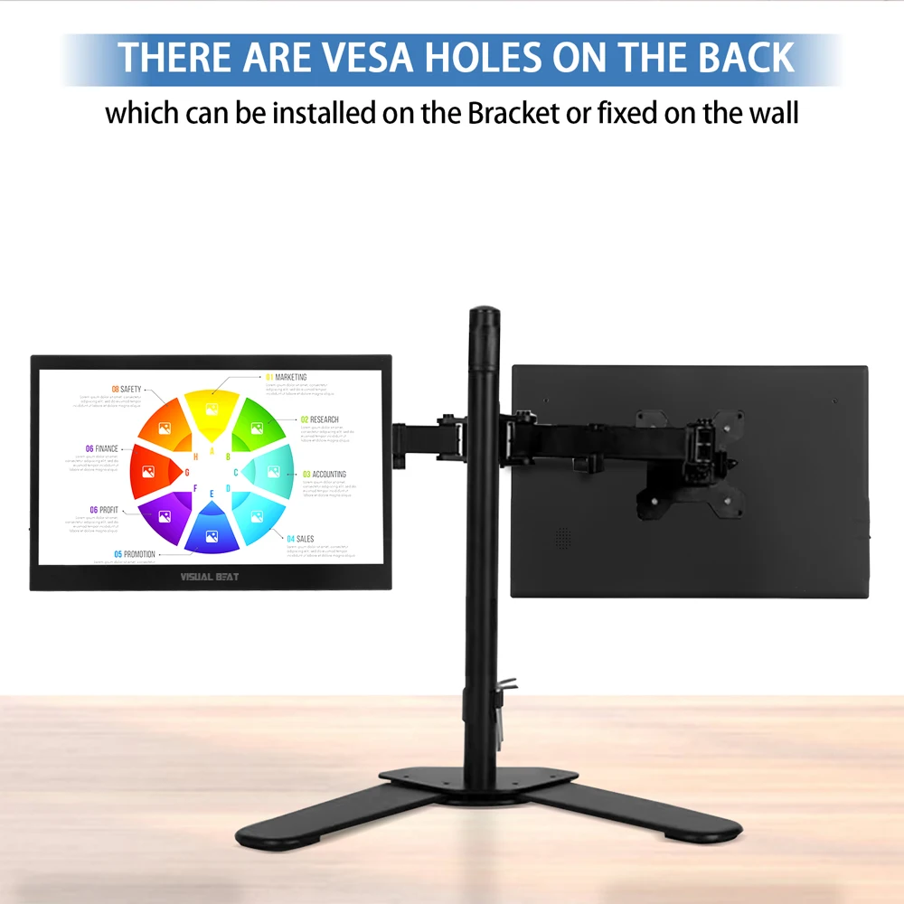 13.3 Inch Portable Monitor 100%DCI-P3 Computer Display with USB Type-C/HDMI Expend Screen For Laptop Mac Phone Switch Xbox PS4/5