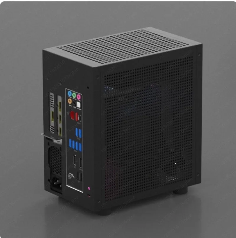 

GEEEK M21 / M31 Mini ITX Computer Case, Supports 120mm AIO Liquid Cooler, Low-Profile GPU and 1U Flex ATX PSU, Compact Small