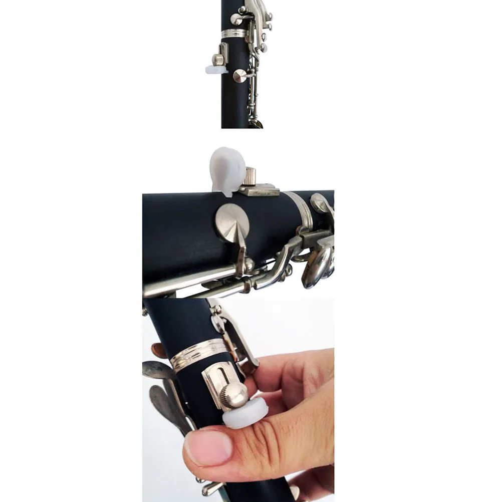 

5Pcs Rubber Clarinet Thumb Rest Finger Protector Cushion Finger Cover Soft Durable for Wind Instrument Parts White