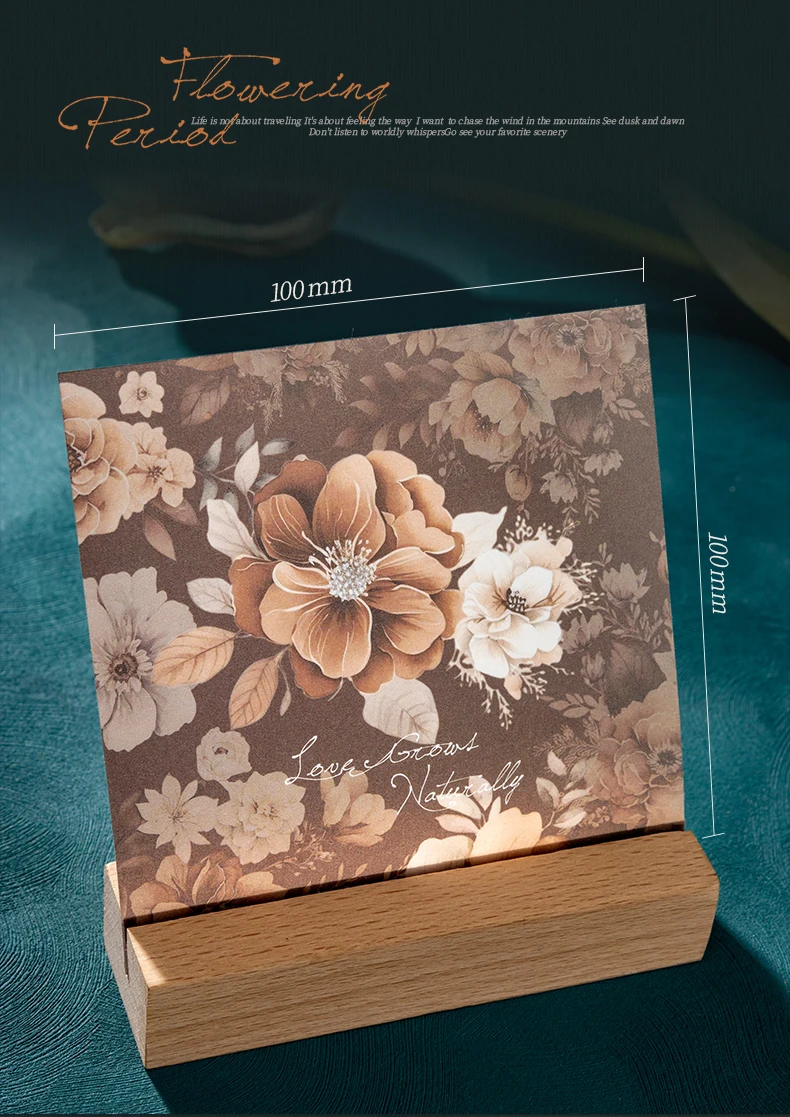 Journal GO 10 Stück große Aufkleber mit Blumenblüten für Scrapbooking, Hintergrunddekoration, Journal, Karten, Album, DIY-Materialien – Detail 5