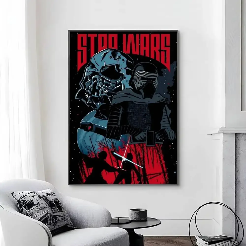 Vintage-Filmplakate mit Darth V-Vaders Y-Yodas, selbstklebend, wasserfest, ideal für die Dekoration von Wohnzimmer, Schlafzimmer, Bar – Detail 4