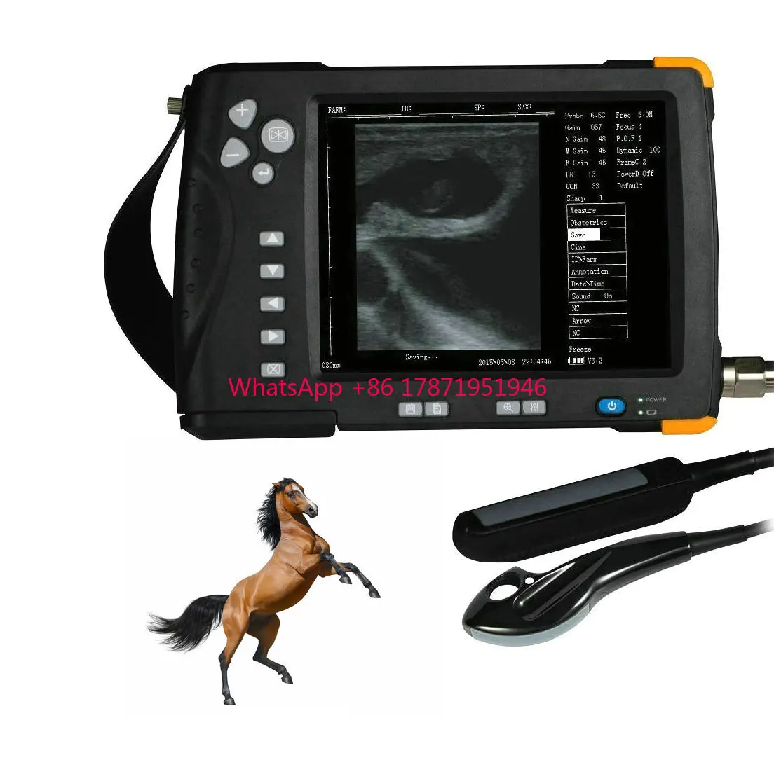 

7 Inch water proof portable ultrasound scanner veterinary v16 camel ultrasound machine for sheep ultrasound scanner for equine