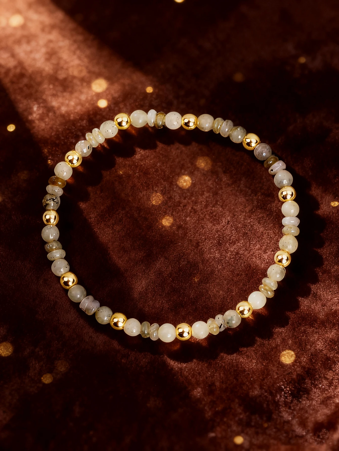 Pulsera de piedra Natural, pulsera de cuentas de ábaco labradorita gris de 4mm para vigor y protección, regalo de joyería de cristal curativo espiritual