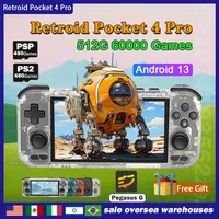 Retroid Pocket 4 Pro  Handheld Game Console 4.7Inch Touch Screen Android 13 HD Output Pegasus G 512G 60000Games