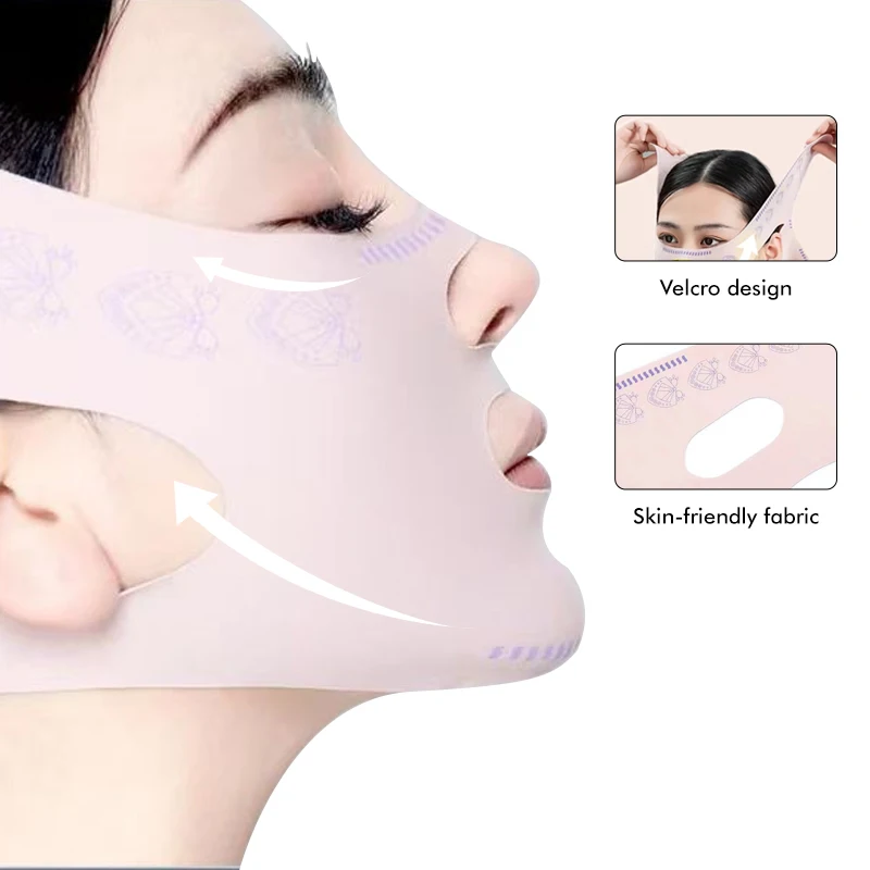 

Face Slimming Bandage Breathable Fabric Chin Lifting Belt V Line Shaper Reduce Double Chin Anti Wrinkle Face Sculpting Sleep Mas