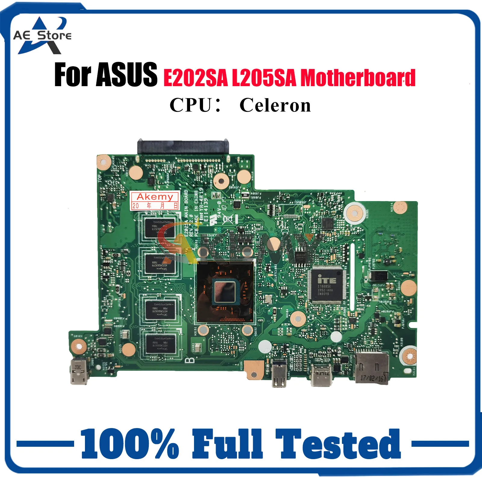 

E202SA Материнская плата для ноутбука ASUS EeeBook E202SA E202S Материнская плата для ноутбука с процессором Celeron 100% тестирование ОК быстрая доставка stk