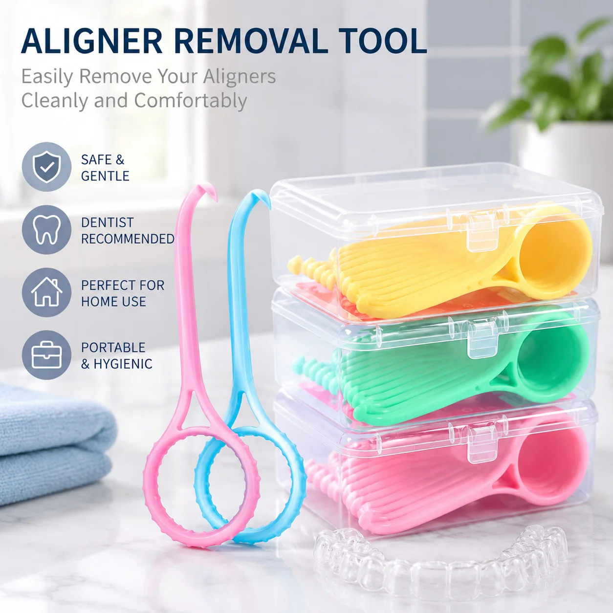10/30PCS Aligner Removal Tool Invisible Braces Extractor Hook Safe & Portable Orthodontic Retainer Remover for Oral Care