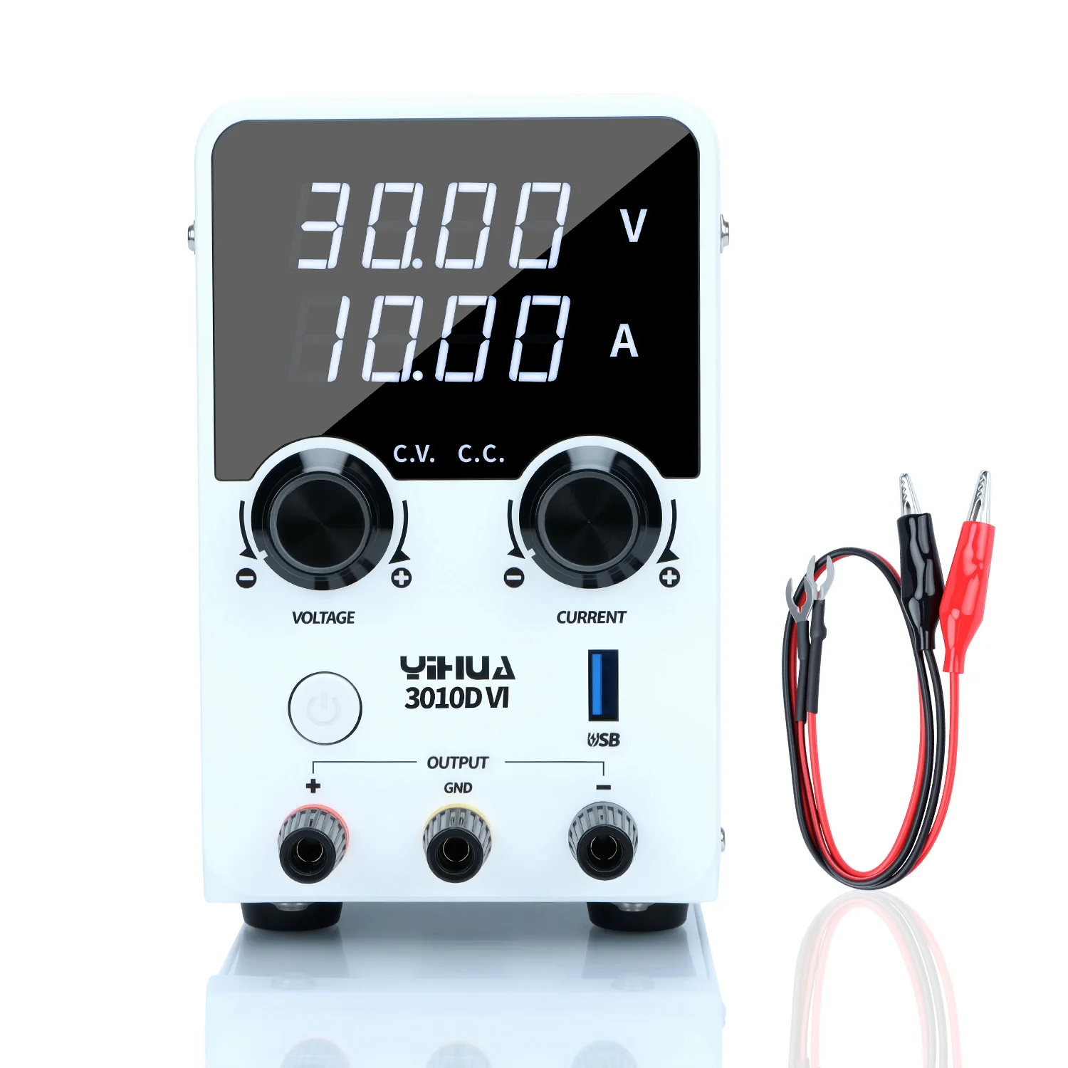 

YIHUA 3010D-VI Цифровой импульсный источник питания постоянного тока с регулируемым напряжением 30В и током 10А, одноканальный