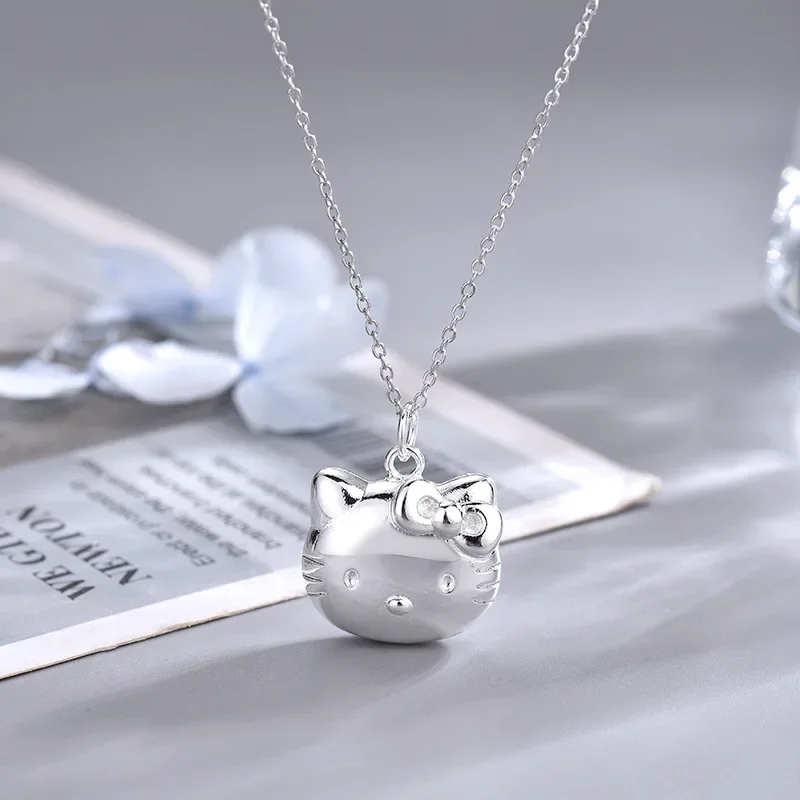 

Kawaii Hello Kittys Necklace Girl Cartoon Adjustable Pendant Fashion Sexy Women's Clavicle Chain Best Jewelry Holiday Gifts