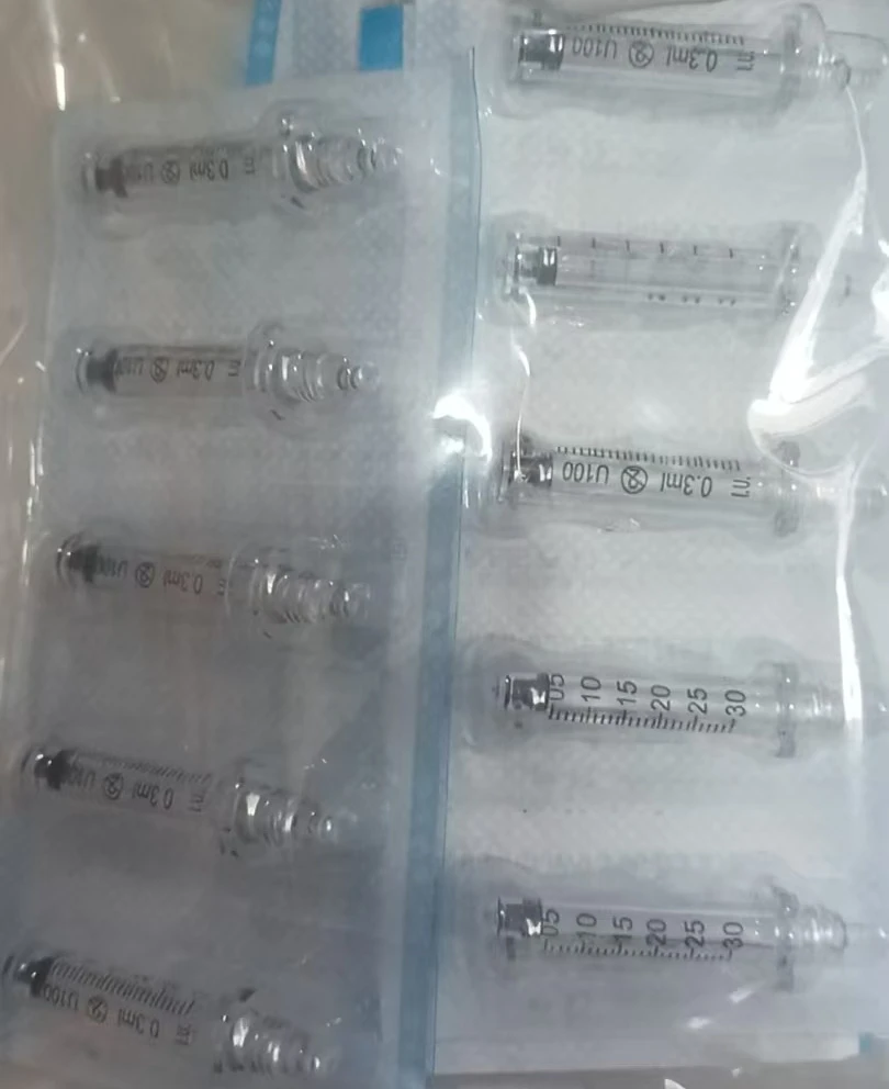 10/20/50Pcs  0.3/0.5ml Disposable Sterile Ampoule Moisture Head Hyaluronic Pressurized Pen High Pressure Syringe Beauty