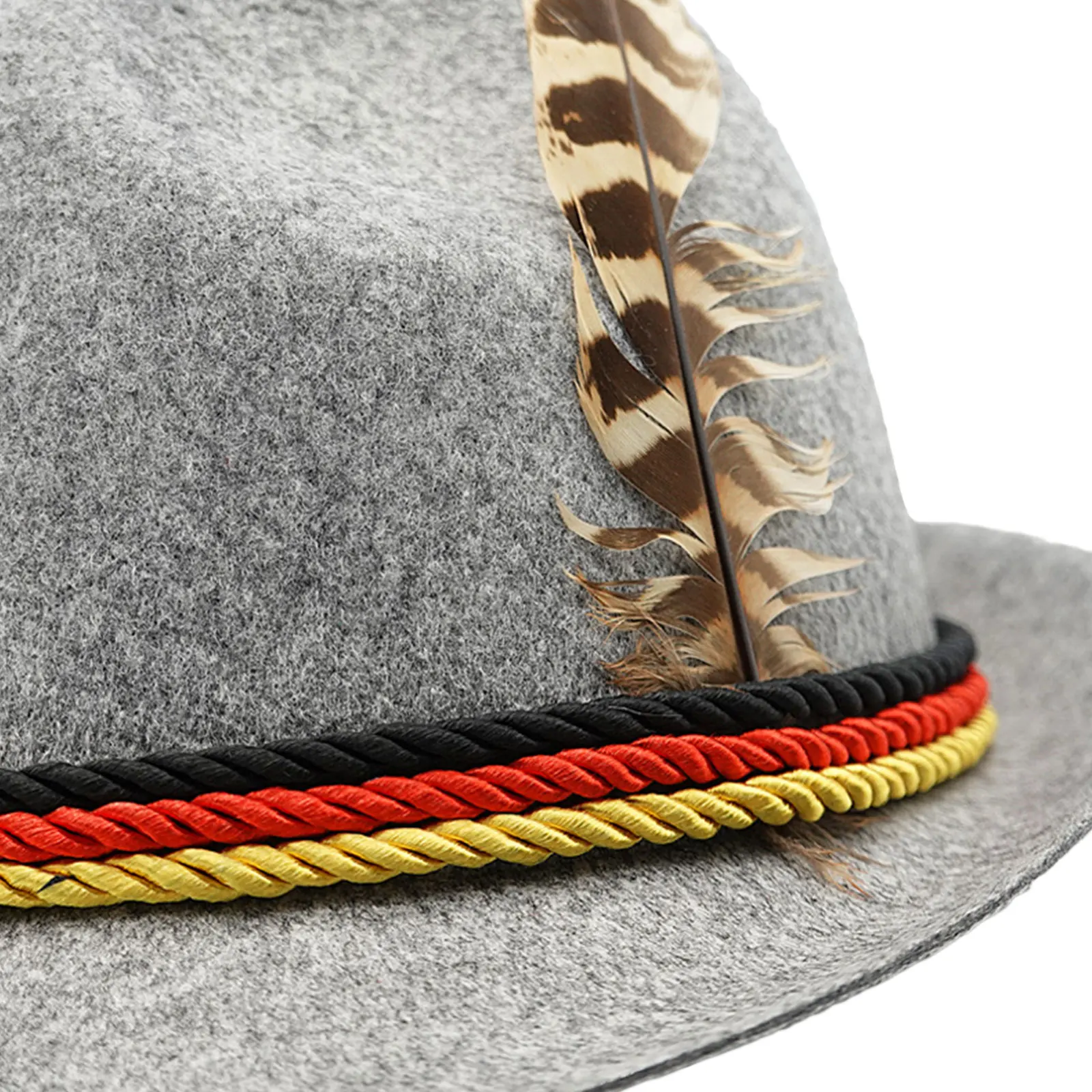 German Oktoberfest Fedora Unisex Panama Jazz Feather Felt Hat Munich Beer Hats Halloween Costume