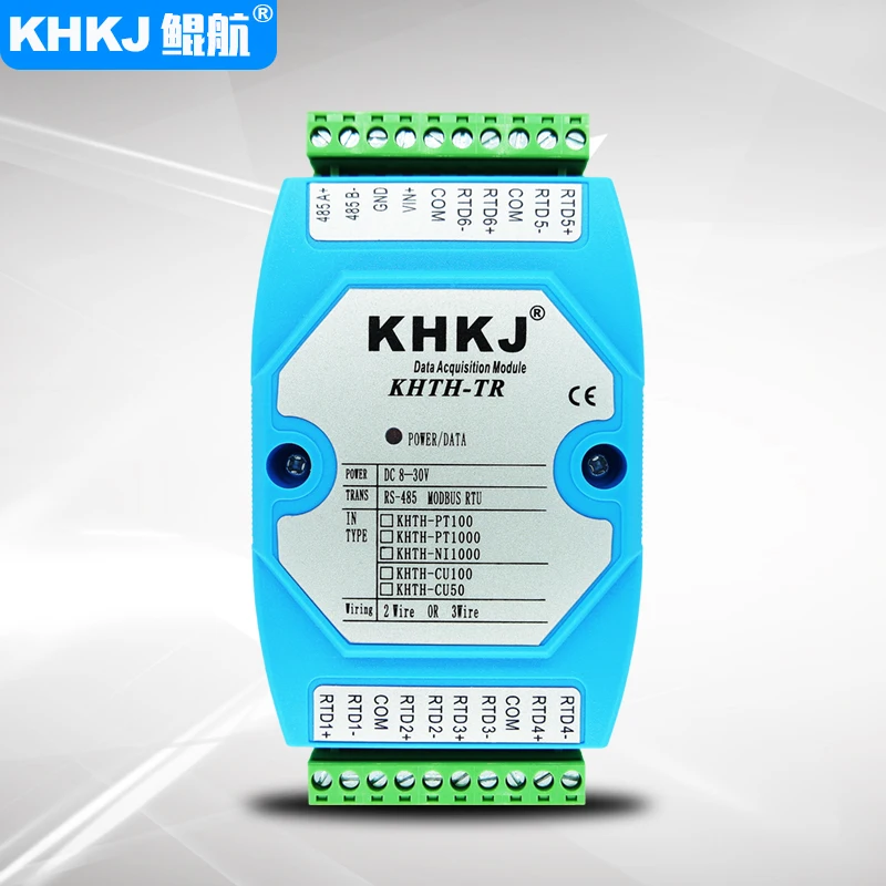 6-channel PT100 Thermal Resistance Temperature Acquisition and Temperature Measurement Module Transmission Isolation Rs485