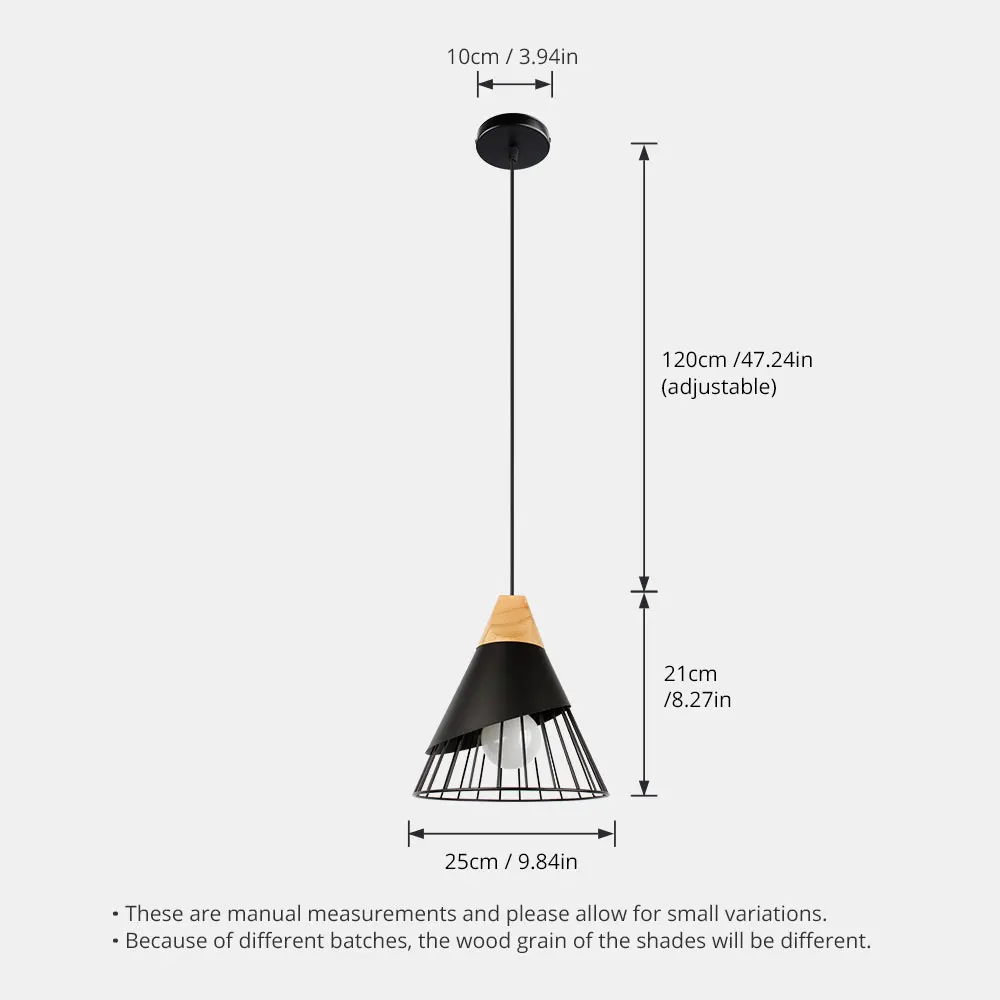 Lampa wisząca nowoczesne lampy wiszące E27 drewniane do sypialni lampa wisząca aluminiowy klosz LED żarówka oświetlenie kuchni