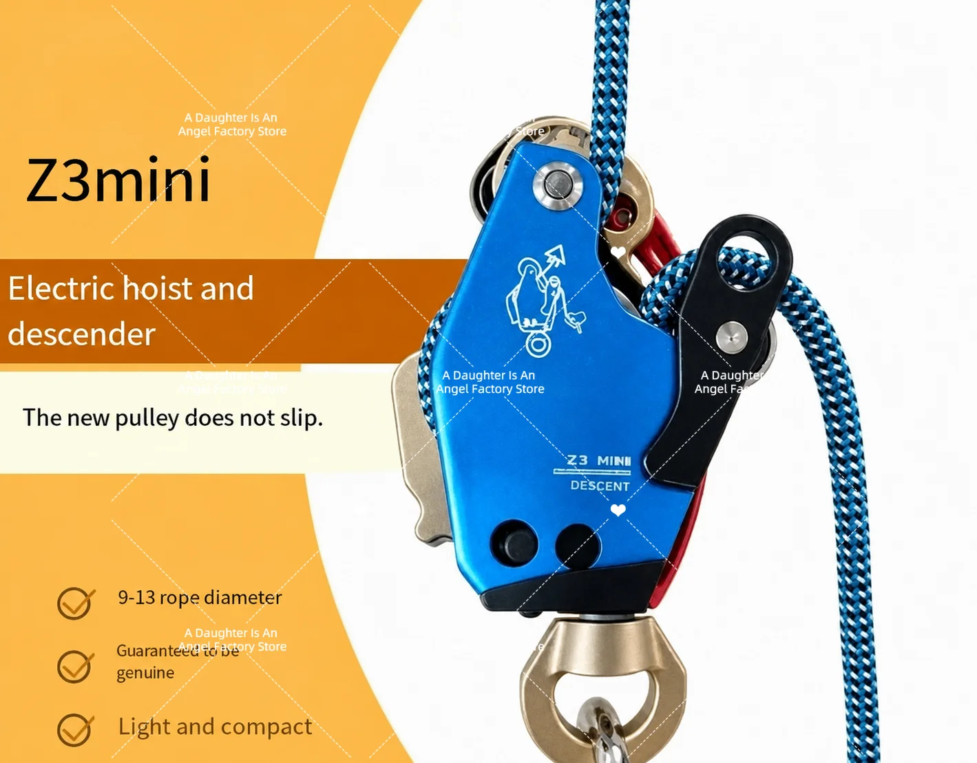 For High-tech Craftsman Electric Lift Descender Slow Down Rope Climbing Machine, For Aerial Work, Model Z3mini