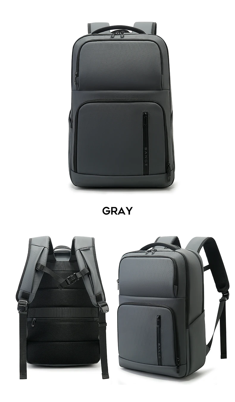 BANGE Neu eingetroffen: Großer, leichter, wasserdichter Business-Laptop-Rucksack (15,6 Zoll) für Herren und Teenager, geeignet für die Schule. – Detail 16