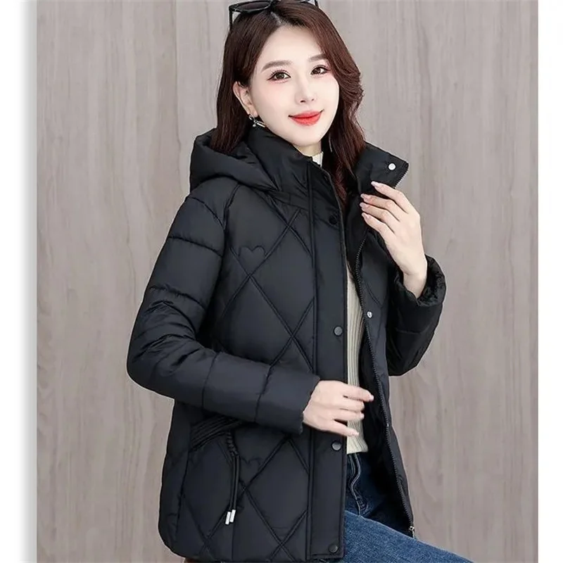 Winter Cropped Jacket Women Clothing Warm Short Puffer Jackets Lightweight Hooded Student Cotton-padded Jacket New 2025