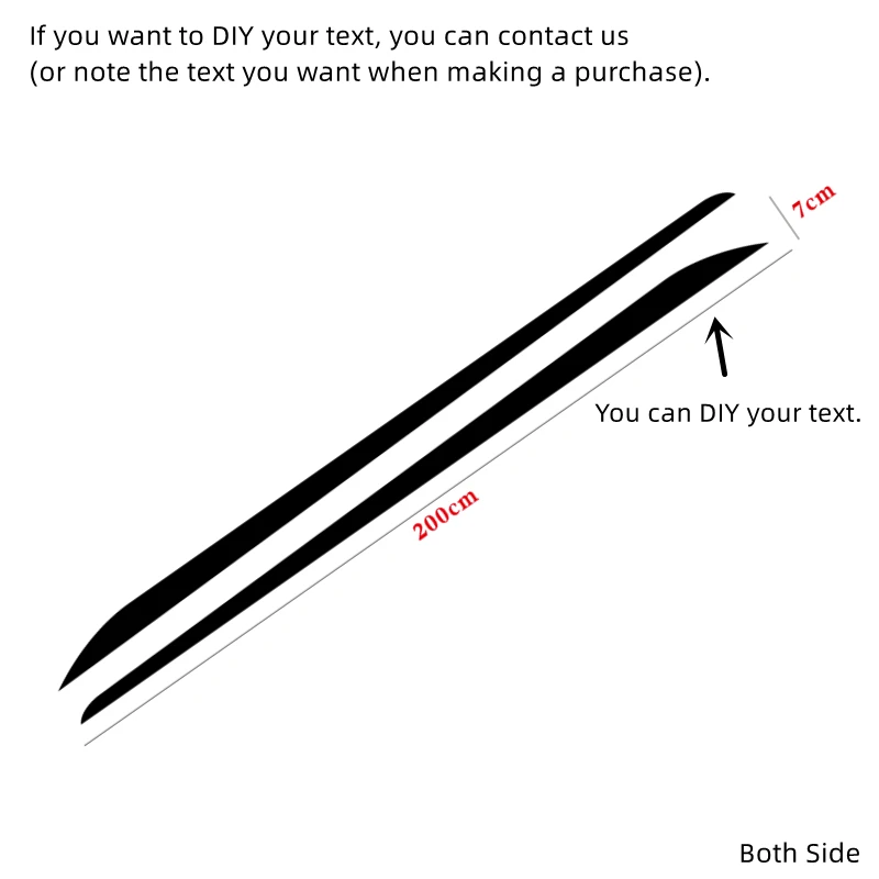 For KIA Stinger GT GTS Car Door Both Side Skirt Sticker Auto Body Decor Vinyl Decal Racing Sport Stripes Auto Accessories view 5