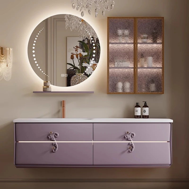 

Drawer Light Bathroom Cabinet Light Hanger Modern Vanity Bathroom Cabinet Storage Mirror Mueble Organizador Home Accessories