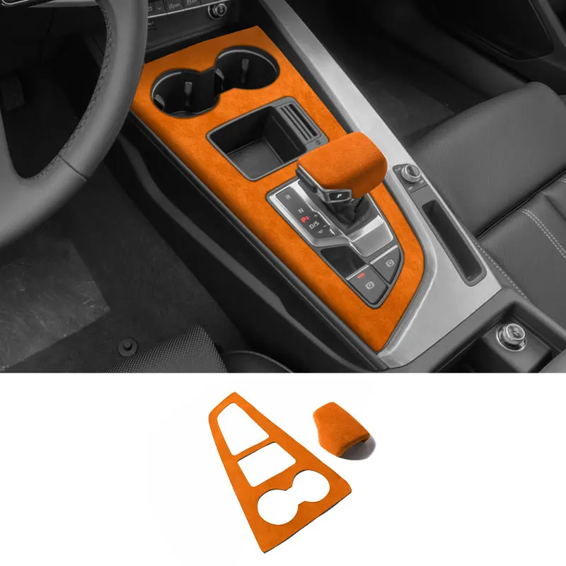 For Audi A4L A4 A5 RS4 RS5 SQ5 Q7 Center Console Panel Trim Sticker Anti Scratch Car Interior Tuning Accessory Made Of Alcantara