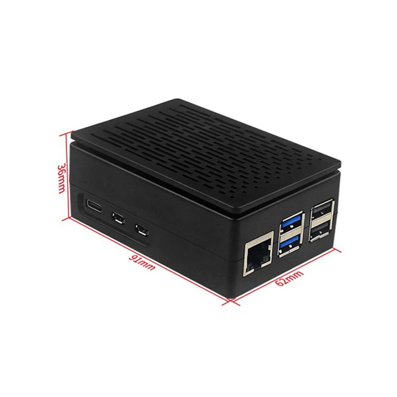 Funda para Raspberry Pi 5, para Raspberry Pi 5, carcasa ABS, disipador térmico, enfriador para Raspberry Pi 5