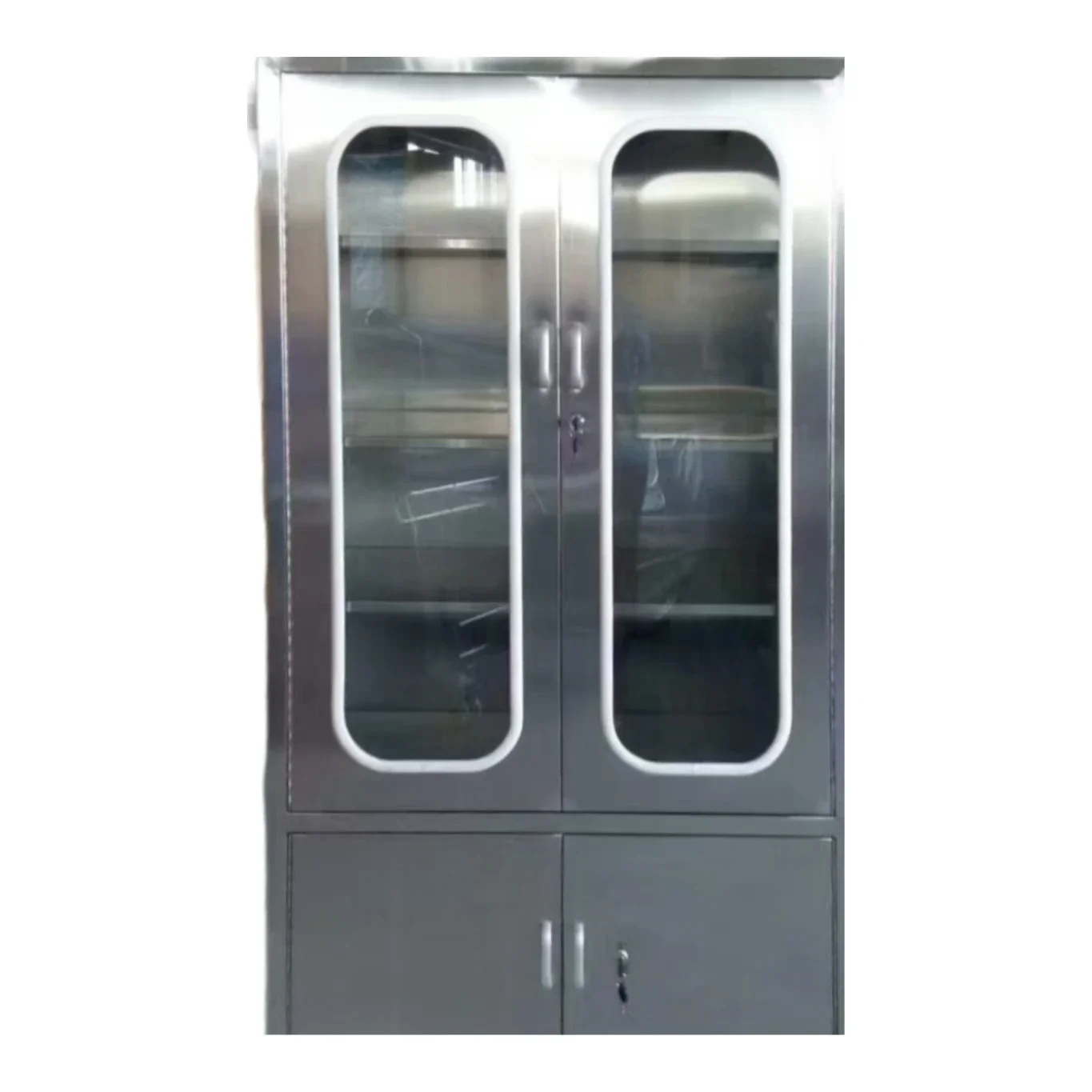 Chemical Workstations In University Laboratories Stainless Steel Medical Storage Cabinets