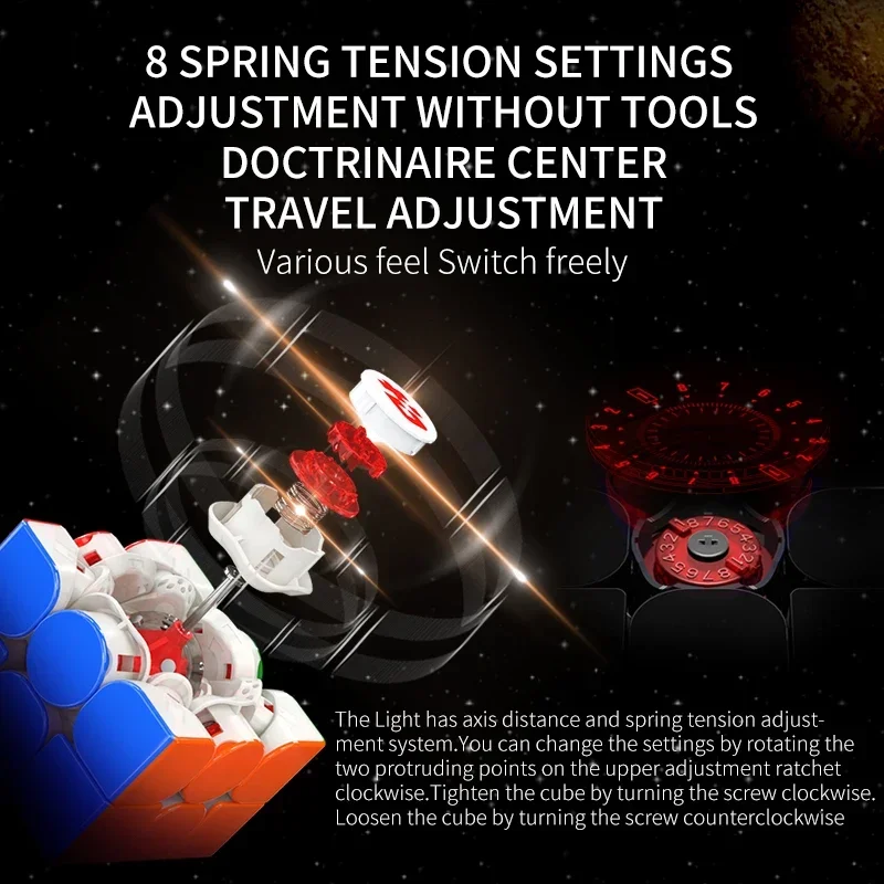 [CubeFun]FanXin Light 3x3 Maglev Magnetic Magic Cube UV HuDong Cube Stickerless Educational Birthday Toys Gifts