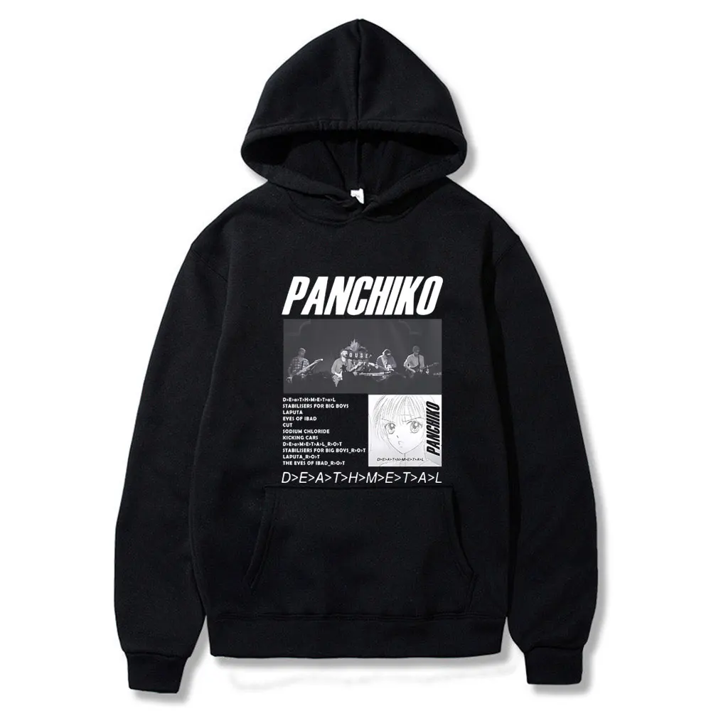 

Panchiko DEATHMETAL Album Graphic Print Hoodie Men Women Vintage Casual Cotton Sweatshirt Male Rock Music Band Oversized Hoodies